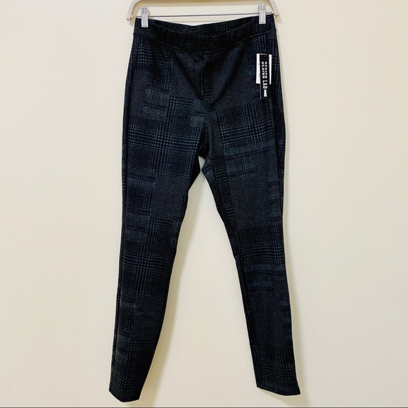 DESIGN LAB Plaid Houndstooth Patchwork Leggings Size Large New - Picture 8 of 8